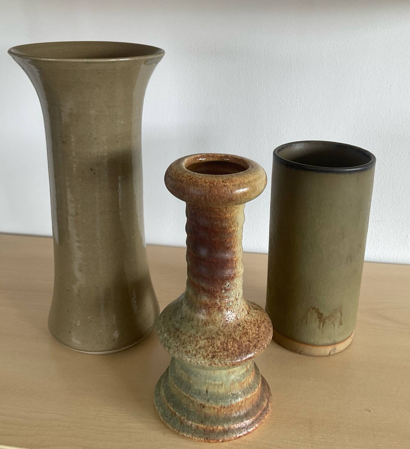 Set of 3 vintage ceramic vases