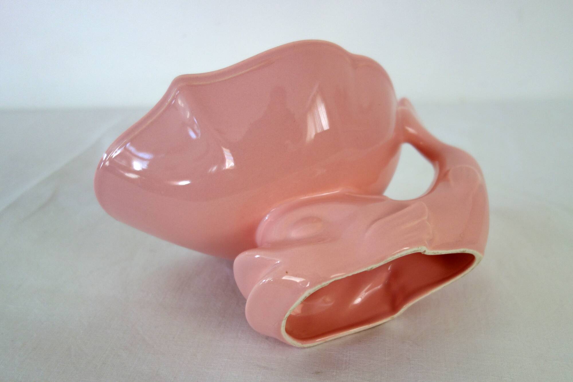 Vintage earthenware fish pocket from Salins