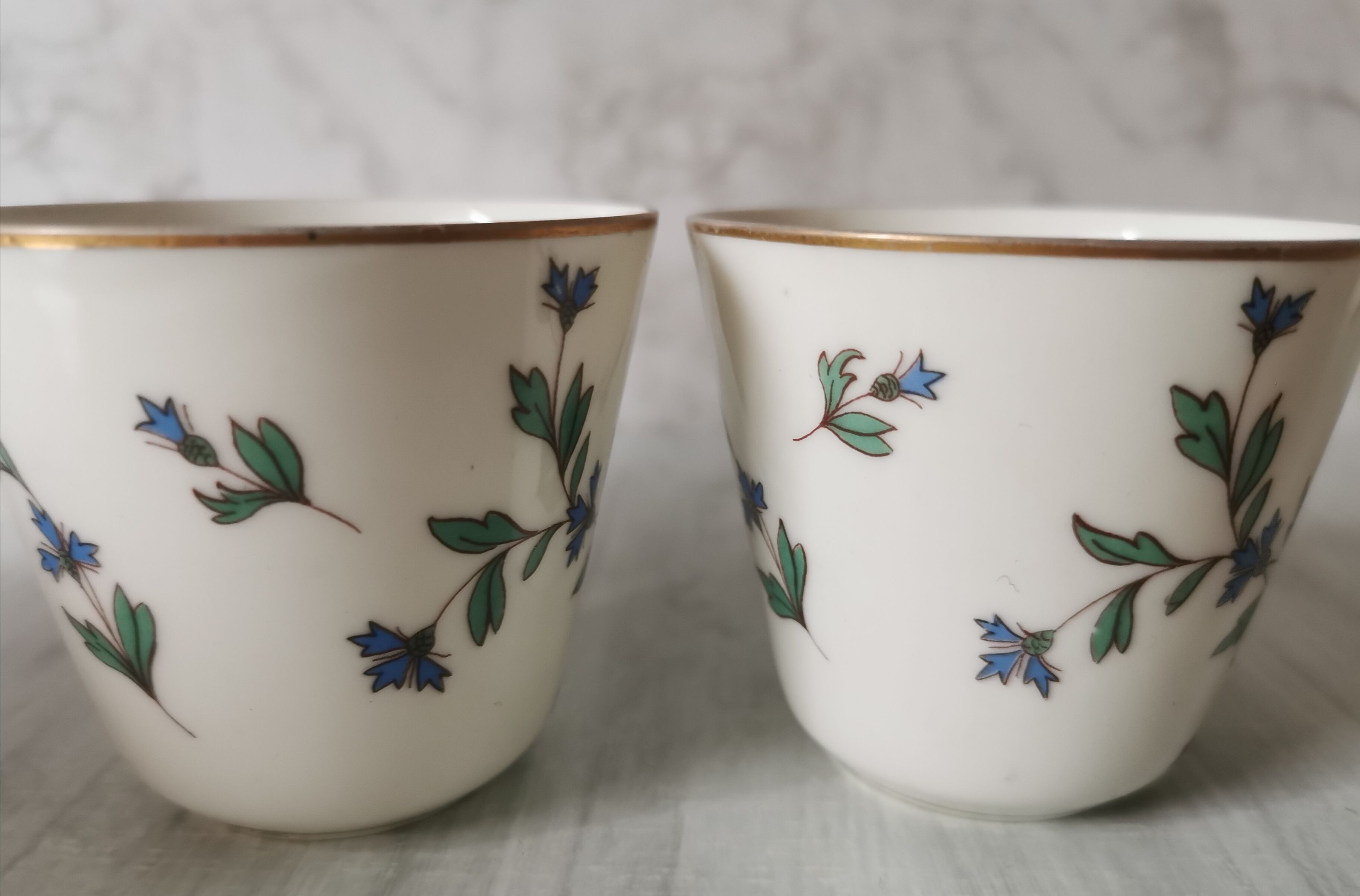 Porcelain barbel tea set Limoges Guérin
