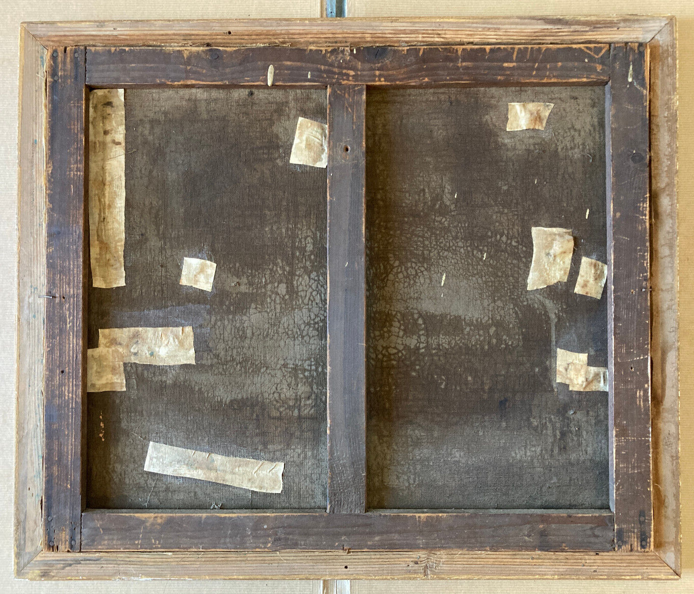 Old painting - dead natrue: fruit platter and asparagus - nineteenth - golden frame