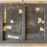 Old painting - dead natrue: fruit platter and asparagus - nineteenth - golden frame