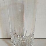 Six vintage crystal long drink juice glasses