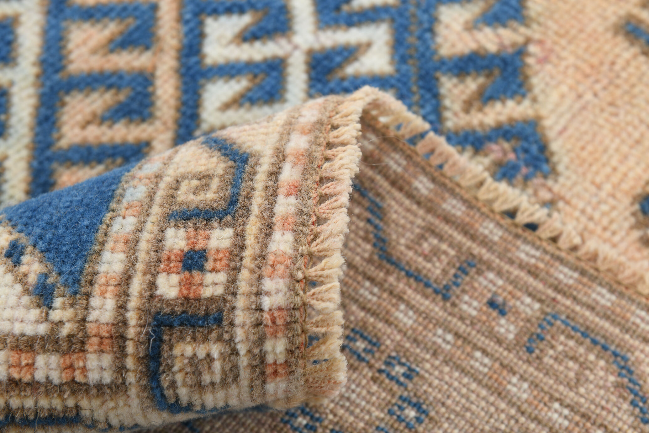 Medium Size Royal Blue Oushak Rug