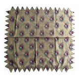 Taie Provence 18e en toile d'indienne crénelée à fanions