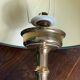 Brass lamp, fabric lampshade
