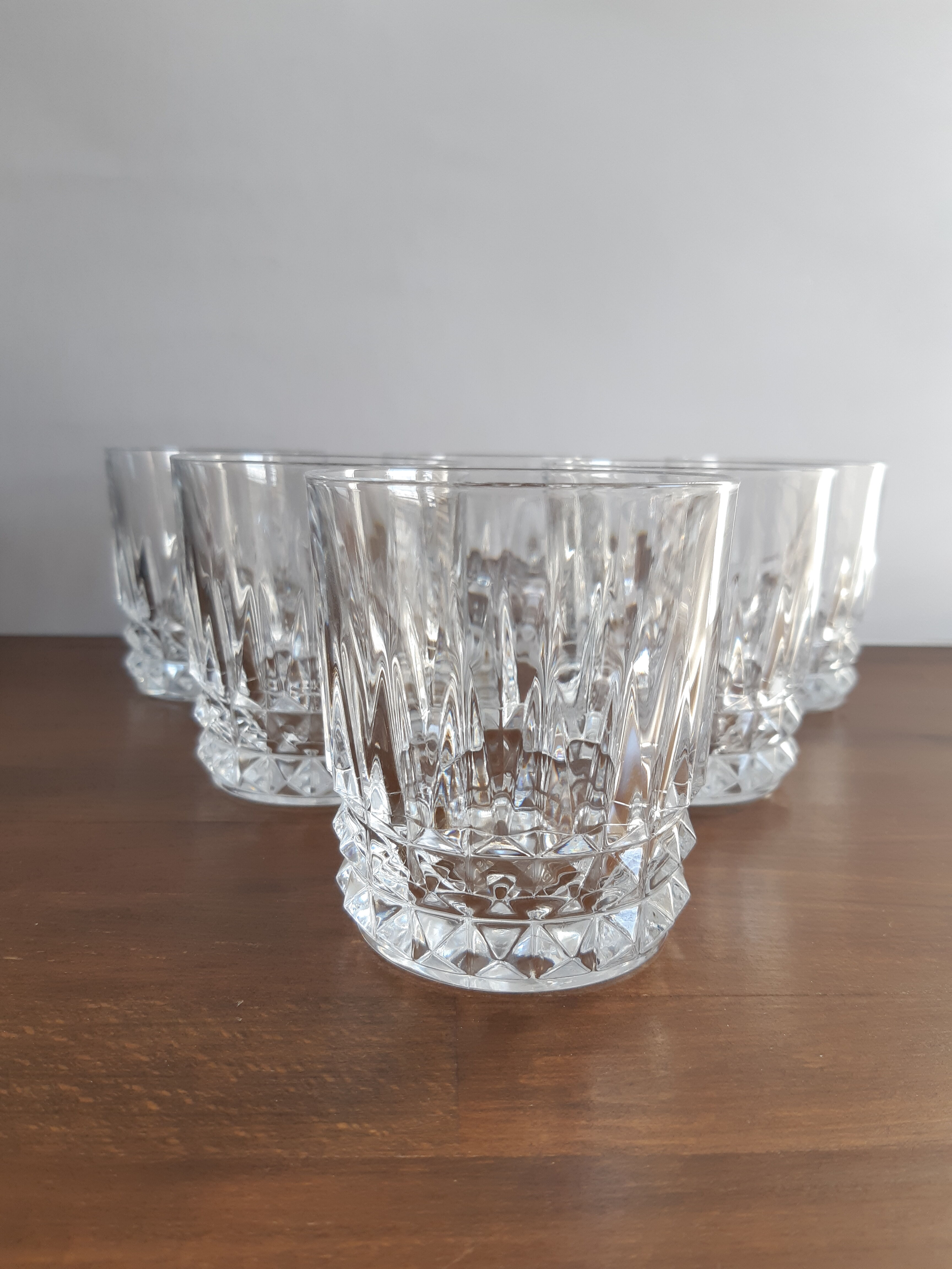 Set of 6 crystal whisky glasses