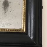Miroir Louis Philippe Ancien En Noir Et Or France Fin 19e Siècle