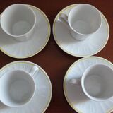 Set of 4 cups and 4 saucers Yugoslavia