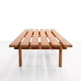 Pine slatted bench by Ole Nielsen