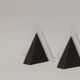 Pair of Postmodern Memphis Metal and Lucite Diamond Sconces Circa 1980