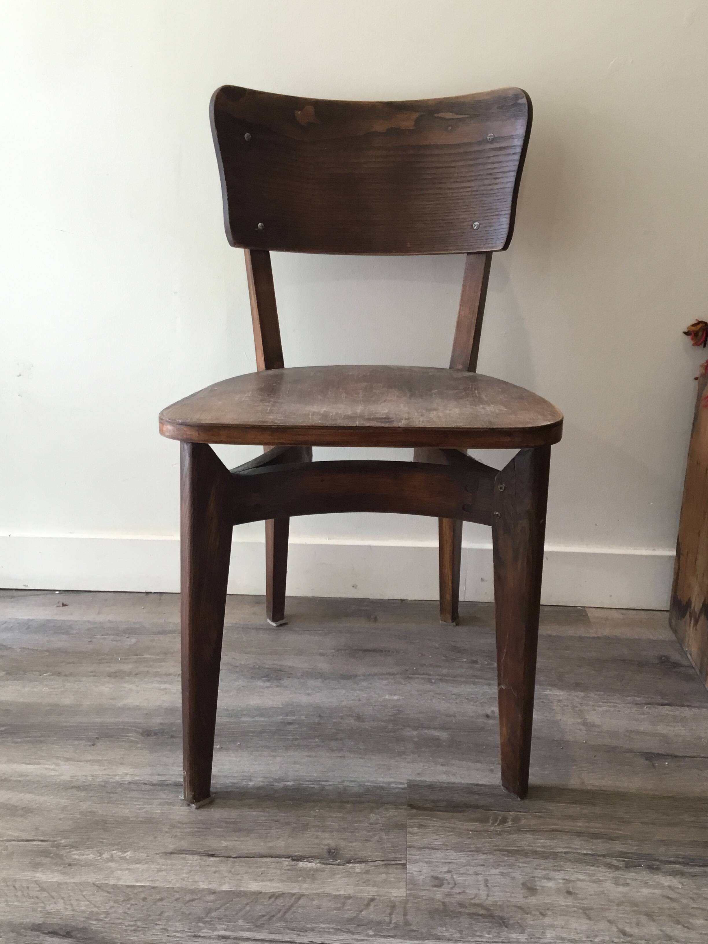 Bistro chair in wood, Baumann style.