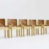 Ibisco cognac leather dining room chairs , set of 6