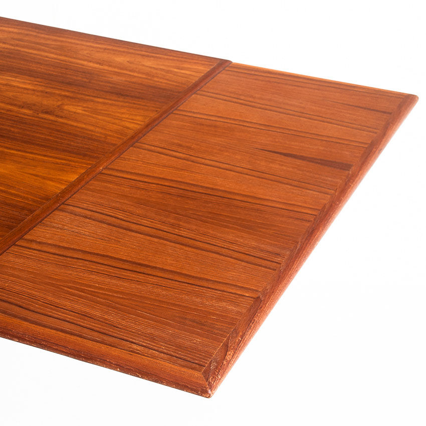 Teak dining table with Scandinavian-style extensions - France, 1960
