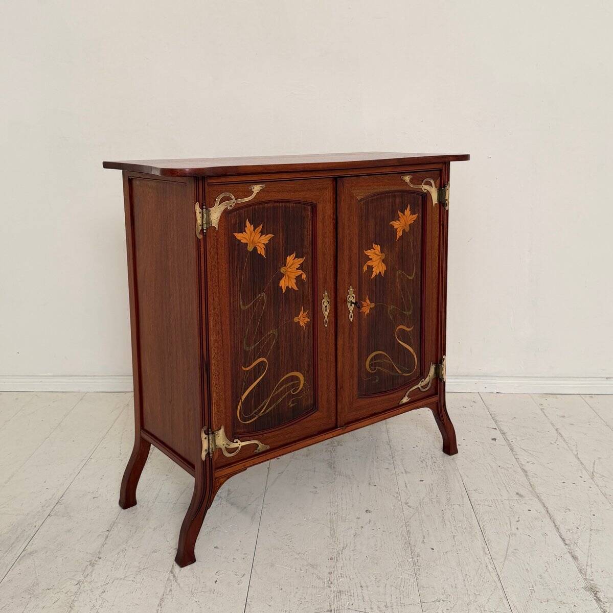 Art Nouveau Vertico Dresser with Flower Marquetry, France, 1905