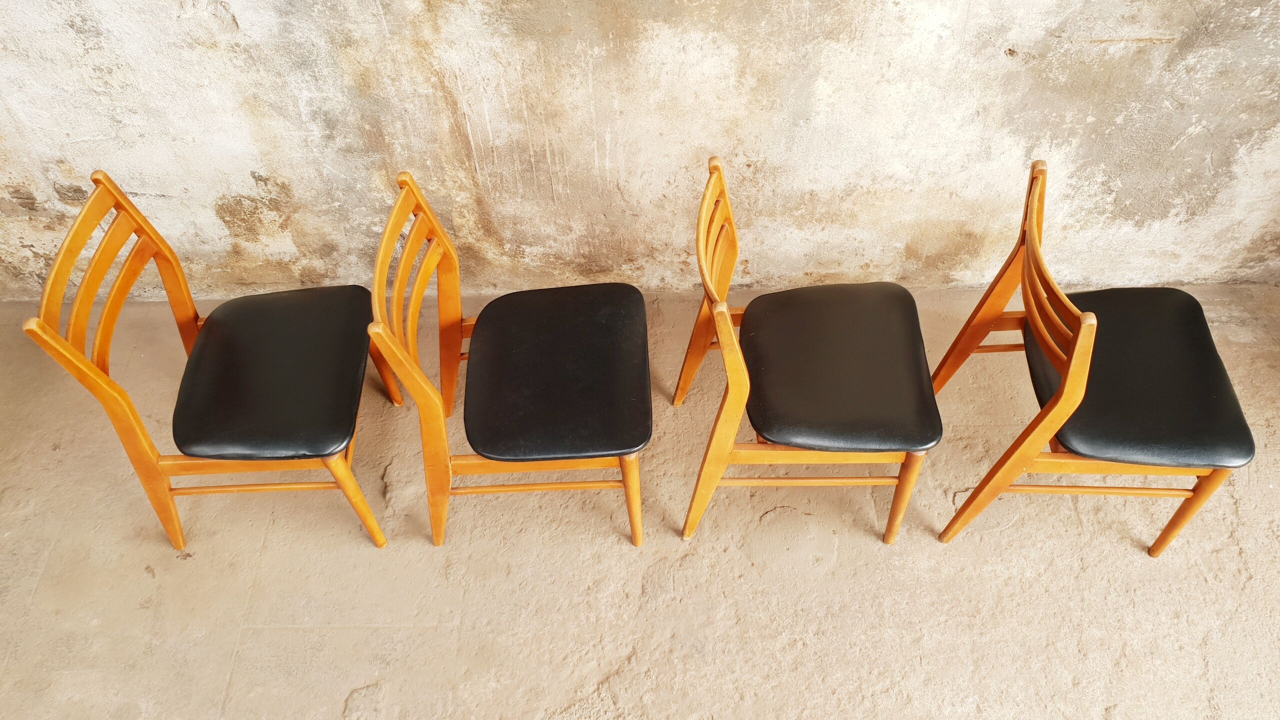 Set de 4 chaises scandinave vintage