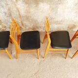 Set de 4 chaises scandinave vintage