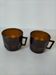 Ensemble 2 tasse vintage verre pressé
