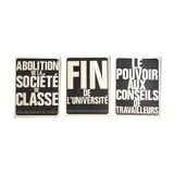 3 affiches originales de Mai 68 Conseil du maintien des occupations Internationale situationniste