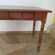 Minister's desk in Louis Philippe style – 2 drawers – cherry wood – green writing pad