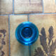 Carafe en verre vintage space age turquoise
