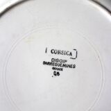 Hollow round plate Corsica Red Digoin Sarreguemines