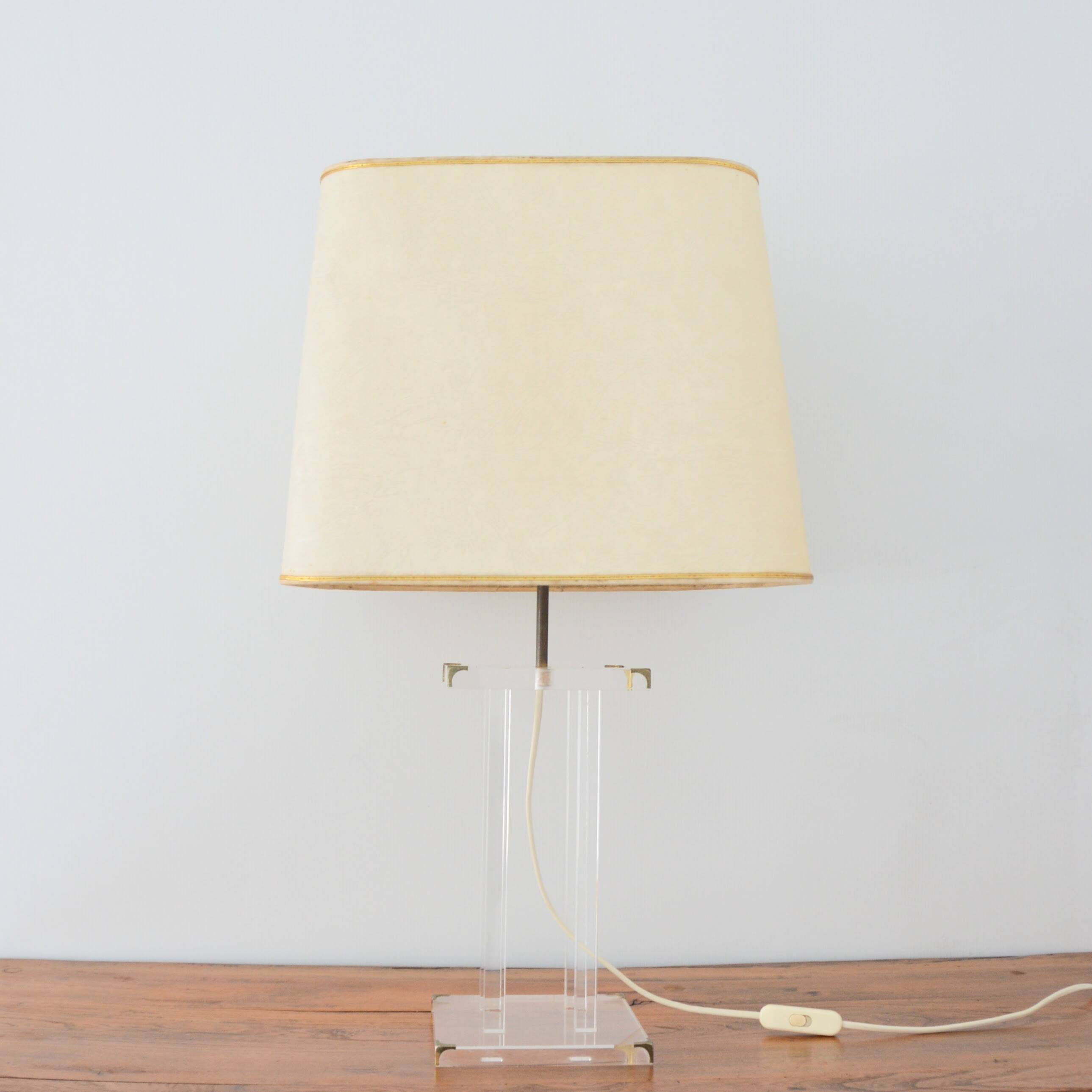 Table lamp » Crystal » David Lange vintage 1970s