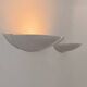 Pair of vintage wall lights in glazed white porcelain, France 1970.
