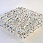 Large faceted crystal ceiling light by Kinkeldey, Germany, 1970s.