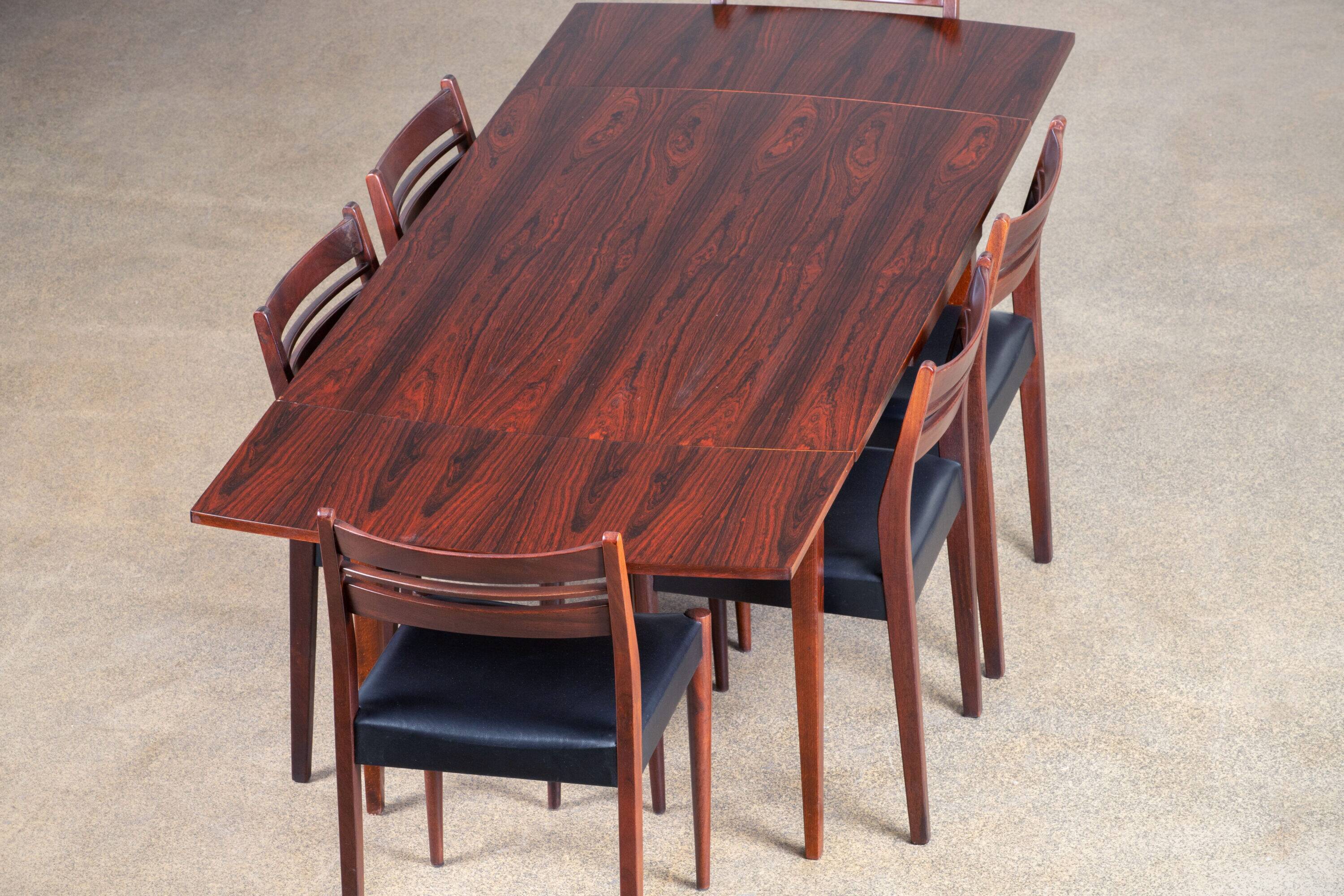 Table extensible scandinave Palissandre – 1960