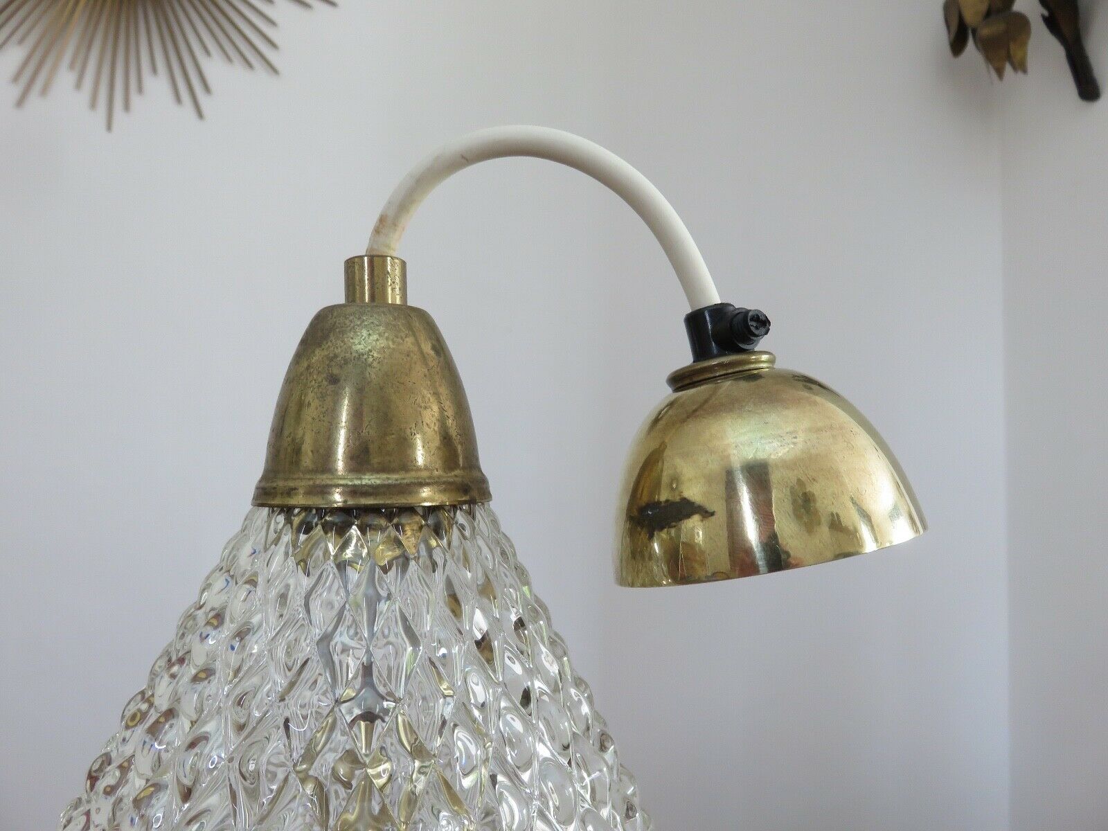 Hanging lamp "drop of water" glass diamond tip of the 50/60