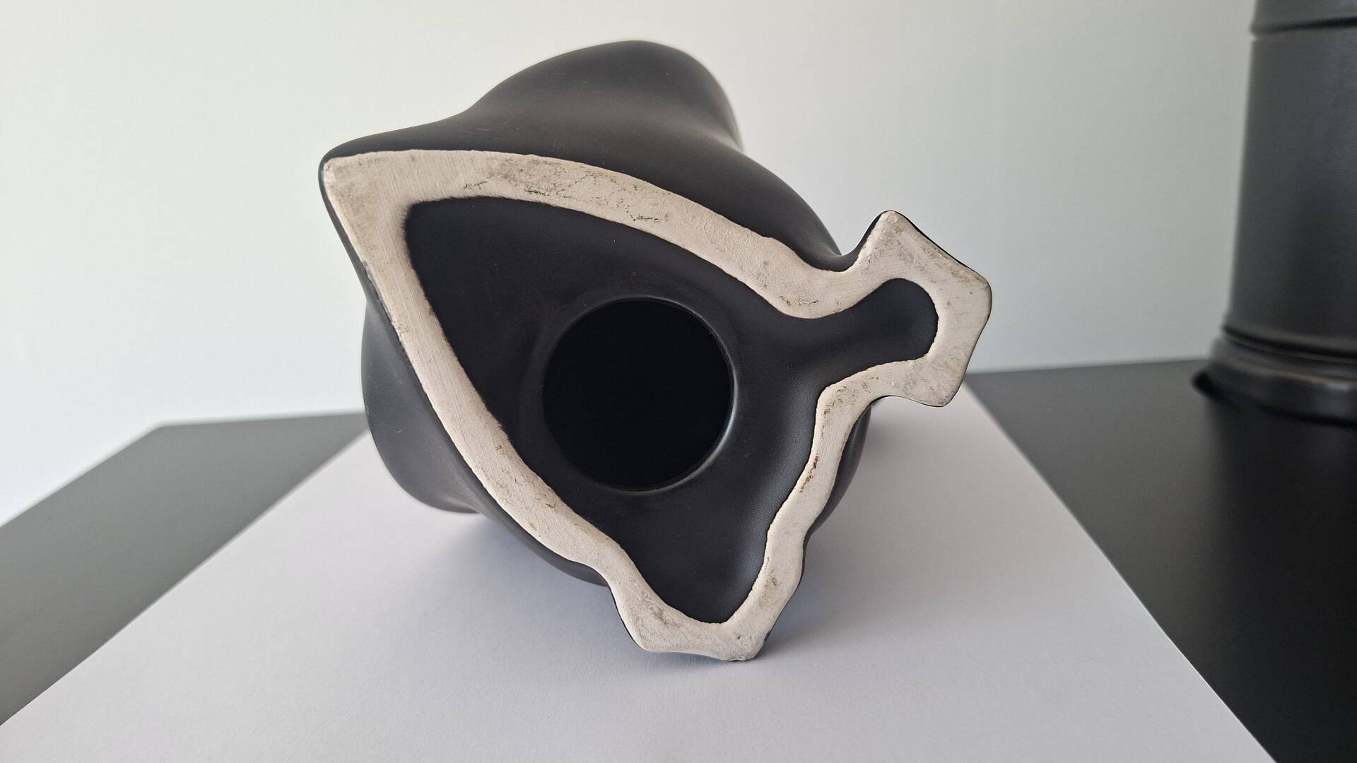 Pingouin En Céramique  Noir Vallauris André Baud