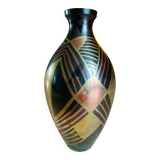 Vase en dinanderie art déco