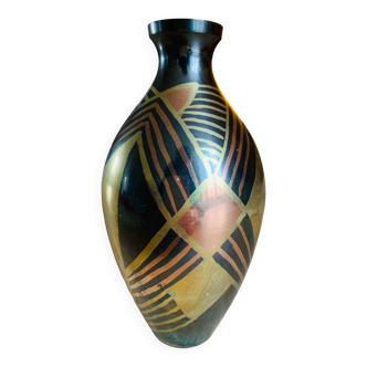 Art Deco copperware vase