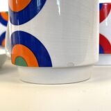 Set of 5 ceramic mugs by Franco Pozzi