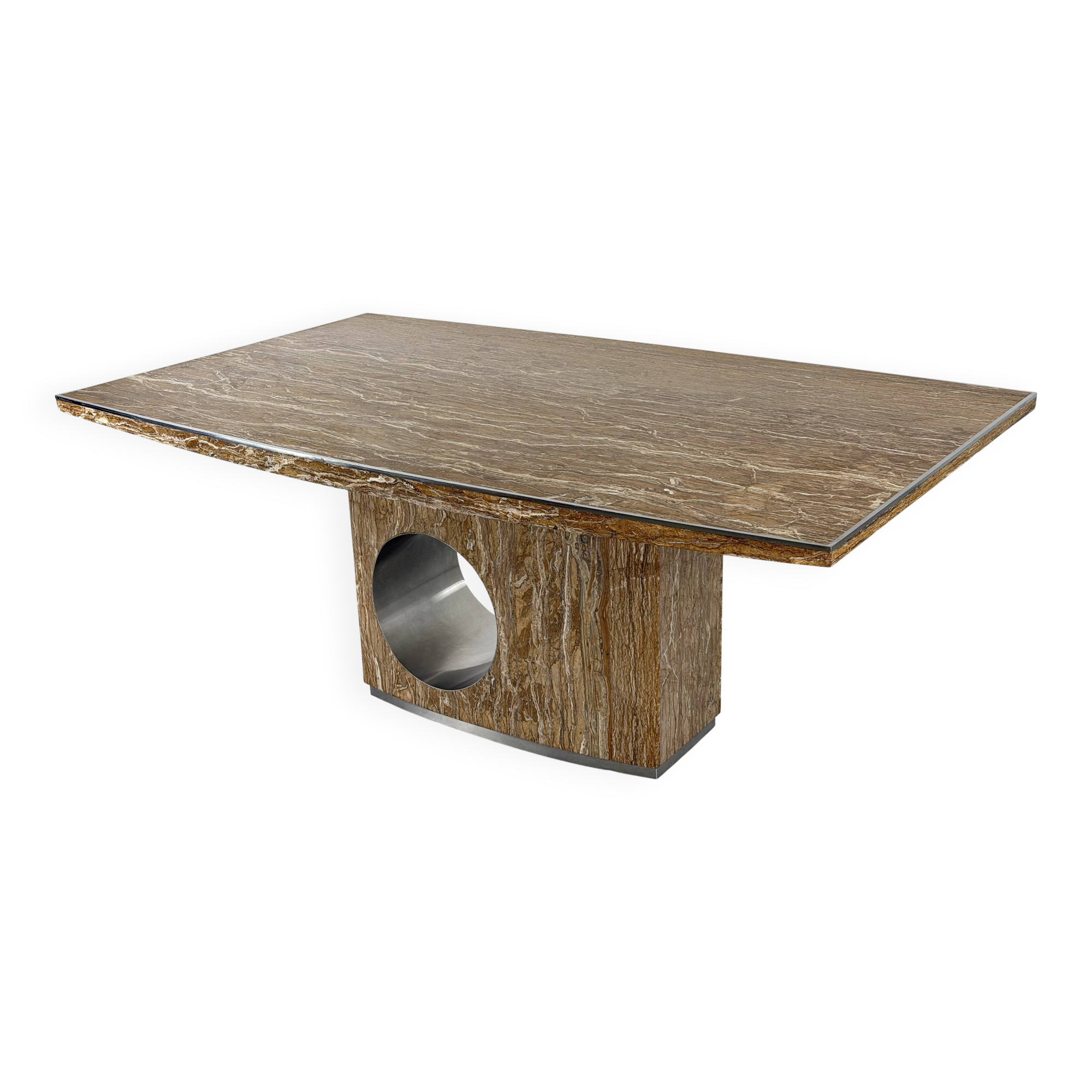 Dining table in marble by Willy Rizzo, Italy - 1960s