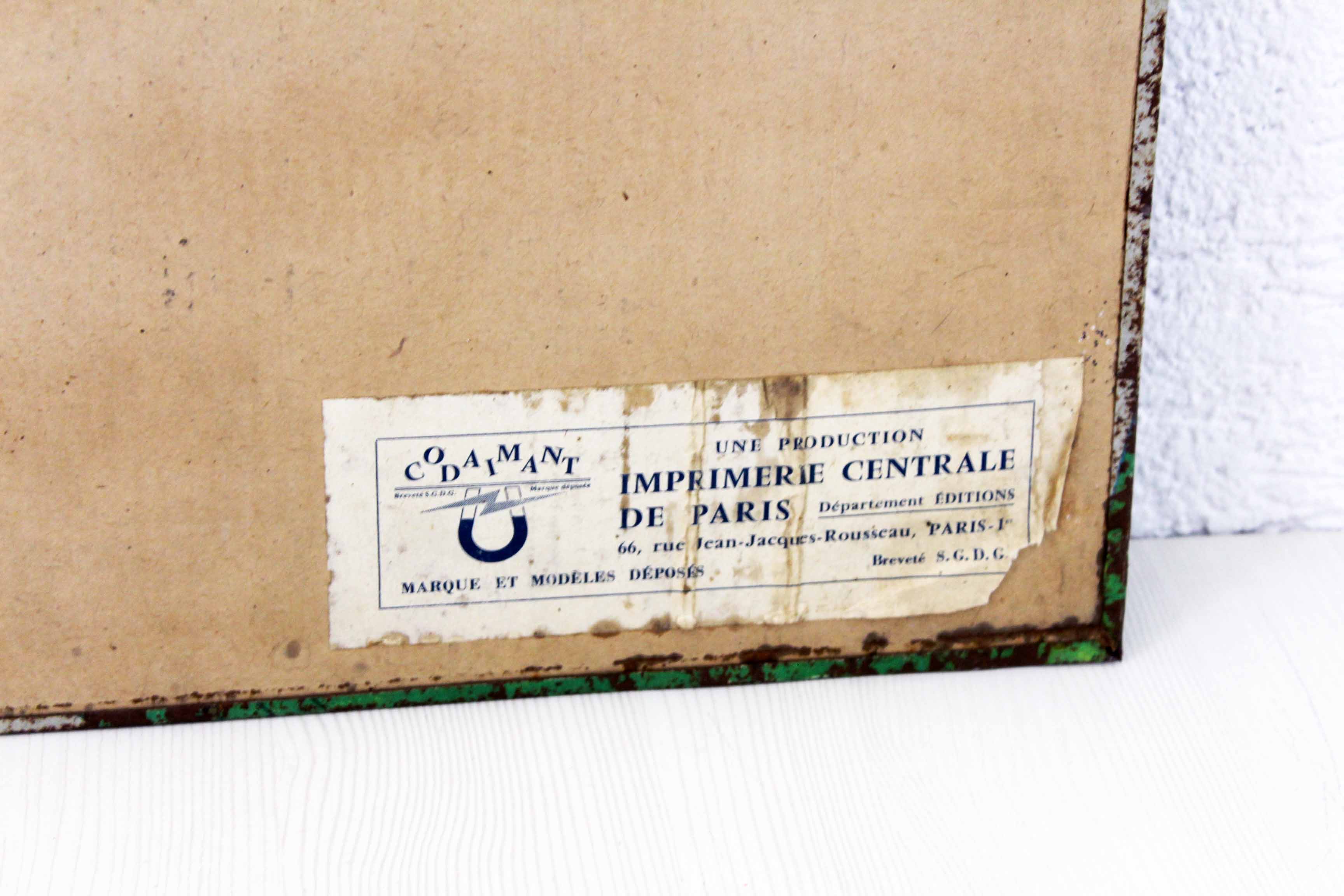 "Codaimant" metal pedagogical poster on the road code