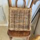 Vintage wicker square basket