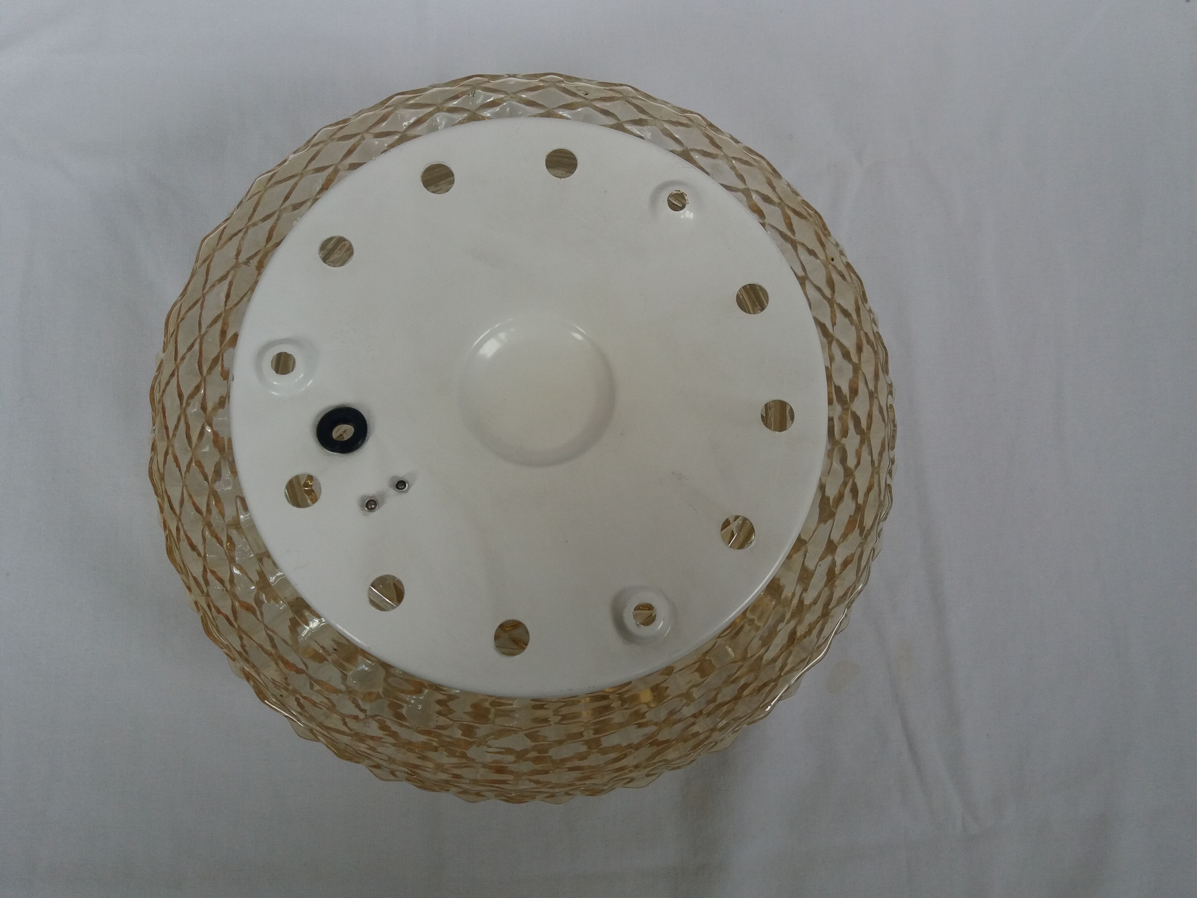 Molded glass wall lamp