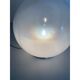 Contemporary scenographic murano vanished-white murano glass table lamp in 70's style