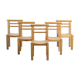 Solid beech chairs with log backs, French work, 1980