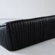 Canapé 3 places Cinna Ligne Roset en cuir noir attribué à Annie Hieronimus, années 1970