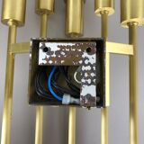 Brass Italian Stillovo Style Theatre Wall Ceiling Light Sconces, Italy, 1970s