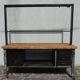 Industrial Island Counter in Steel and Walnut, 1970s