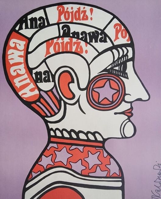 Original Polish theatrical poster from 1969 illustrator Tadeusz Kalinowski