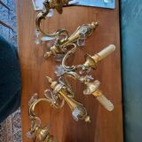 Paire d'appliques en bronze