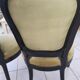 Lot de 2 chaises vintage style Louis XV – Velours vert & bois noir