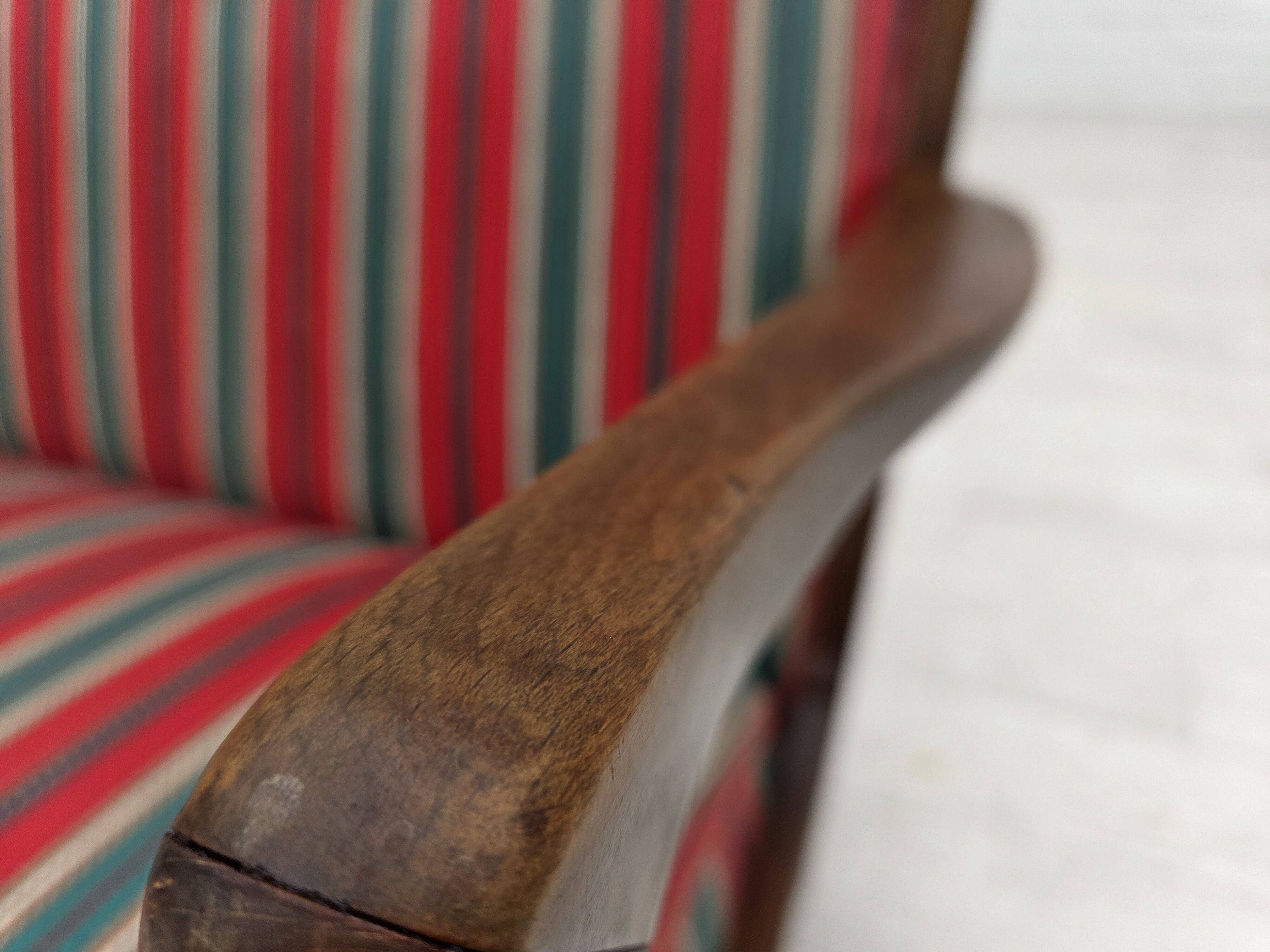 Canapé 2 places danois des années 1960 par Fritz Hansen, laine d'ameublement.