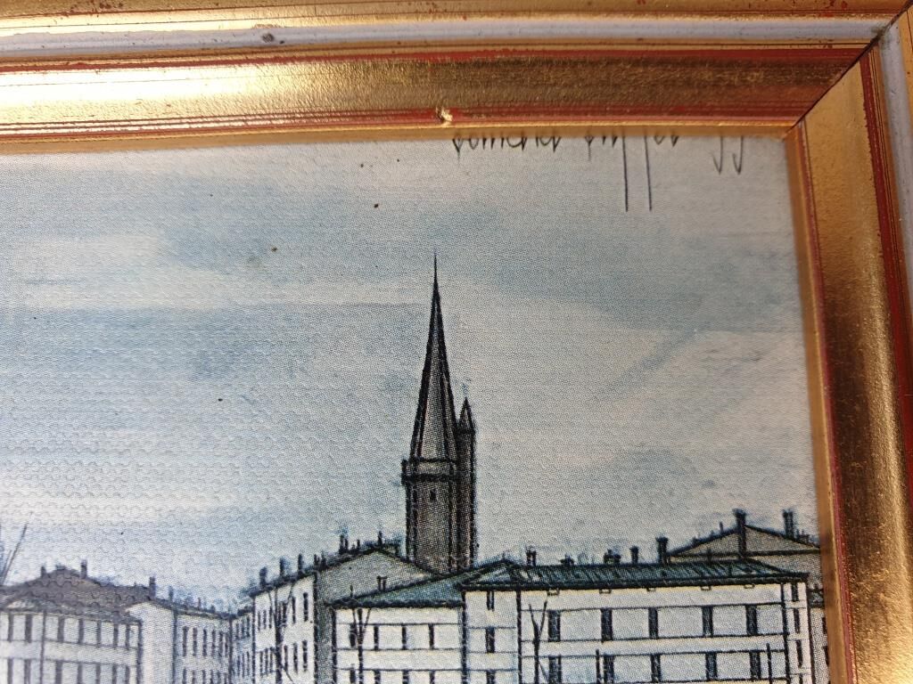 Vintage reproduction Bernard Buffet La Rochelle, the 3 towers