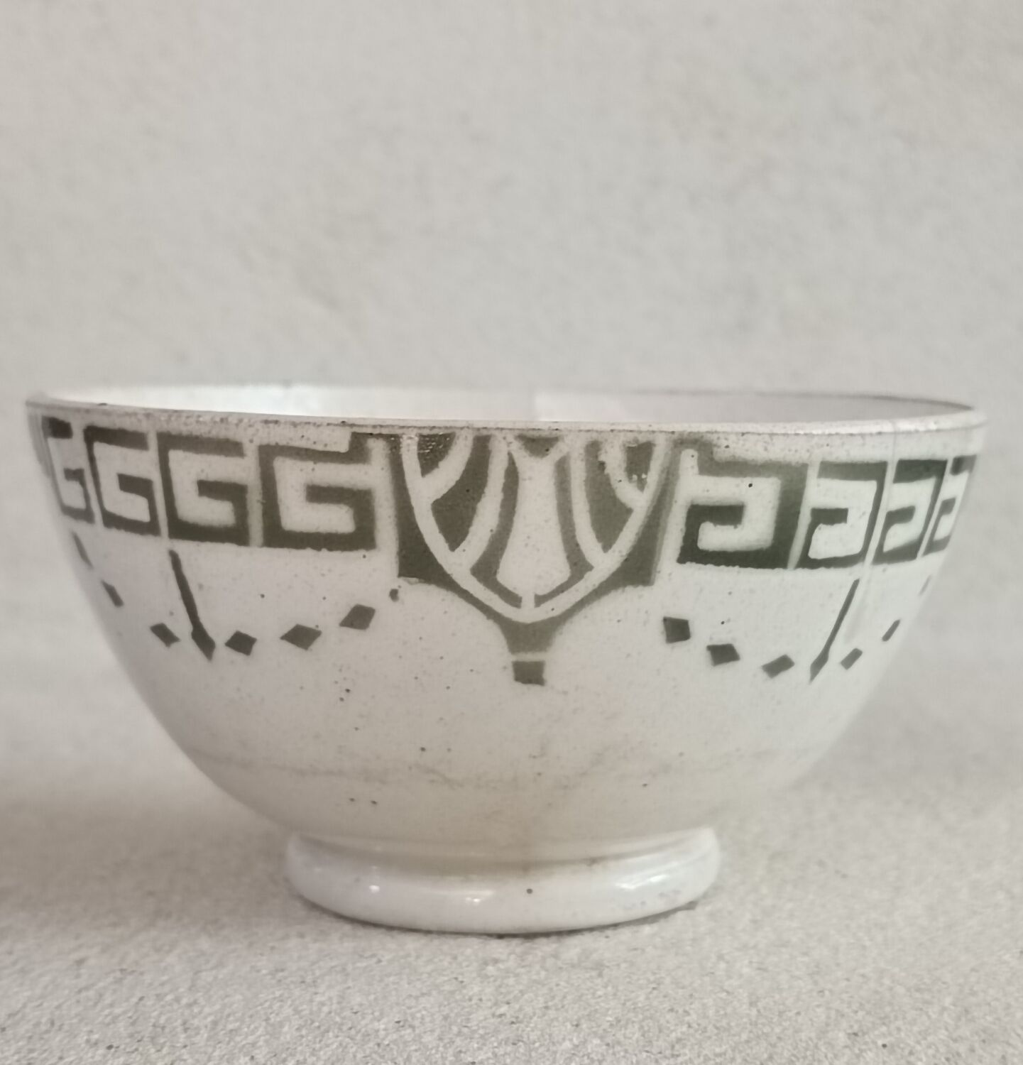 Art Deco iron earth bowl