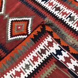 Woven carpet Persian: Kilim Gashqai 283 x 121 cm - Iran - around 1970